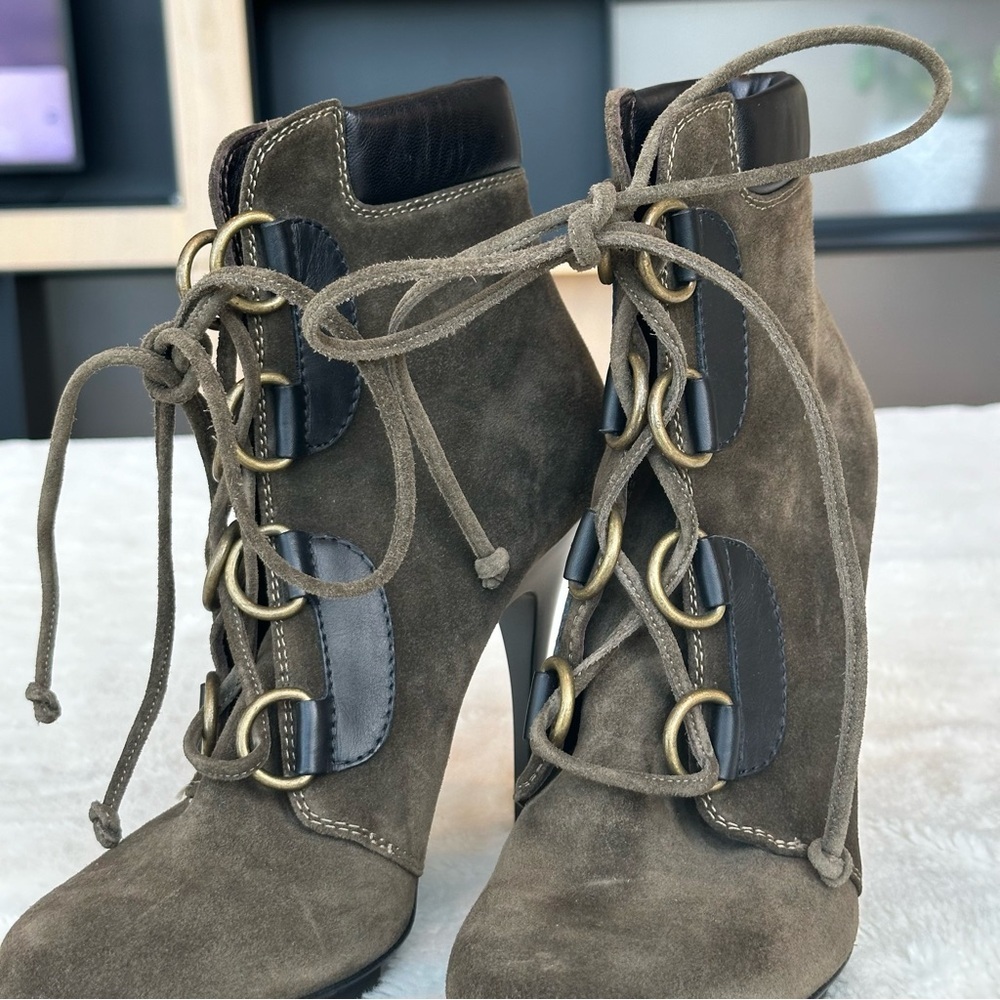 Giuseppe Zanotti Olive Ankle Boots - Picture 7 of 13